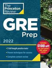 Link to an enlarged image of Princeton Review Gre Prep 2022 : 5 Practice Tests + Review & Techniques + Online Features (Princeton Review Gre Prep) (CSM Paperback + PS)