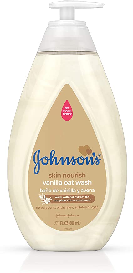 Johnson's Baby Skin Nourishing Baby Wash With Vanilla & Oat Extract, Hypoallergenic & Tear Free Baby Wash
