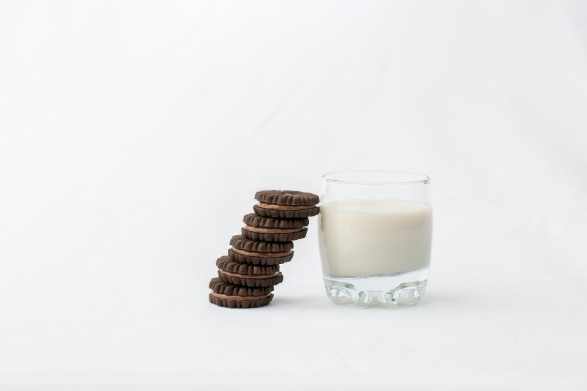 cookies beside milk