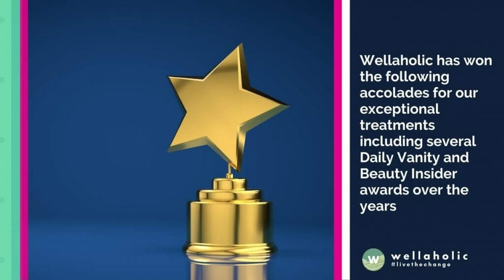 Wellaholic has won the following accolades for our exceptional treatments including several Daily Vanity and Beauty Insider awards over the years