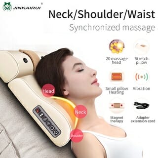 READY STOCK Jinkairui Cervical Spine Neck Massager Electric Hot Compress  Vibration Massage Pillow 2in1 Combination Massage Pillow for Home Car Use  Health Gift | Shopee Singapore