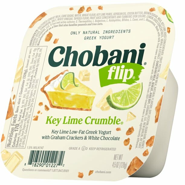 Chobani Flip Low-Fat Greek Yogurt, Key Lime Crumble 4.5 oz - Walmart.com